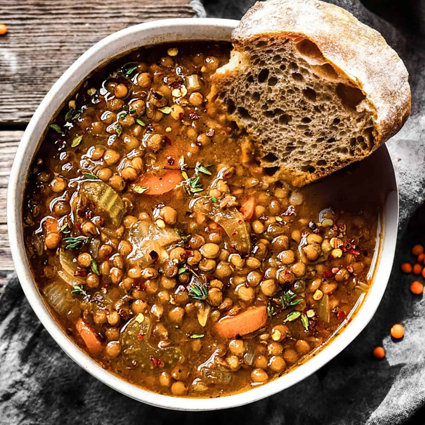 Lentil Soup Fakes - Orthodox Lent Recipe